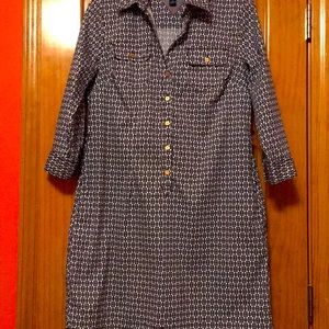 Tommy Hilfiger navy/white dress size M